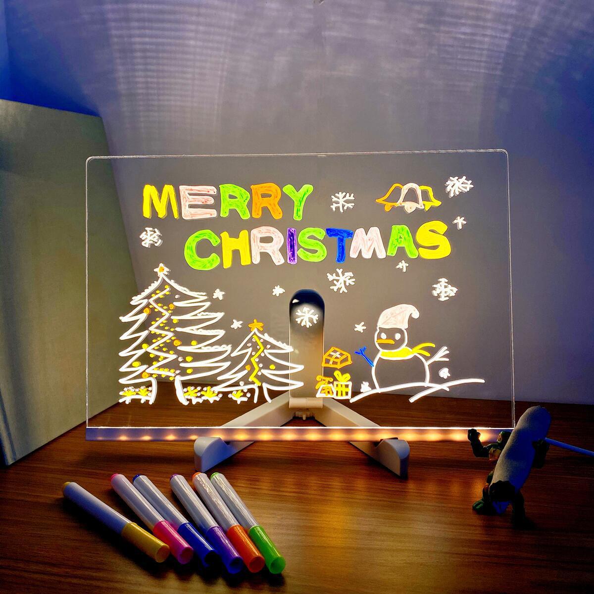 🎅Best Gift🎁LED Note Board🎨Buy 1 Get 7 Color Pens For Free