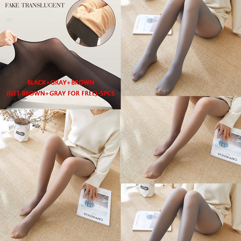 💖Pre-New Year Sale 49% Off🎄Flawless Legs Fake Translucent Warm Tights