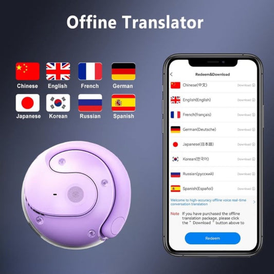 ⏰ÚLTIMO DÍA - 50% de descuento🎧🔥Auriculares de traducción inalámbricos Bluetooth HY-T26 Pro