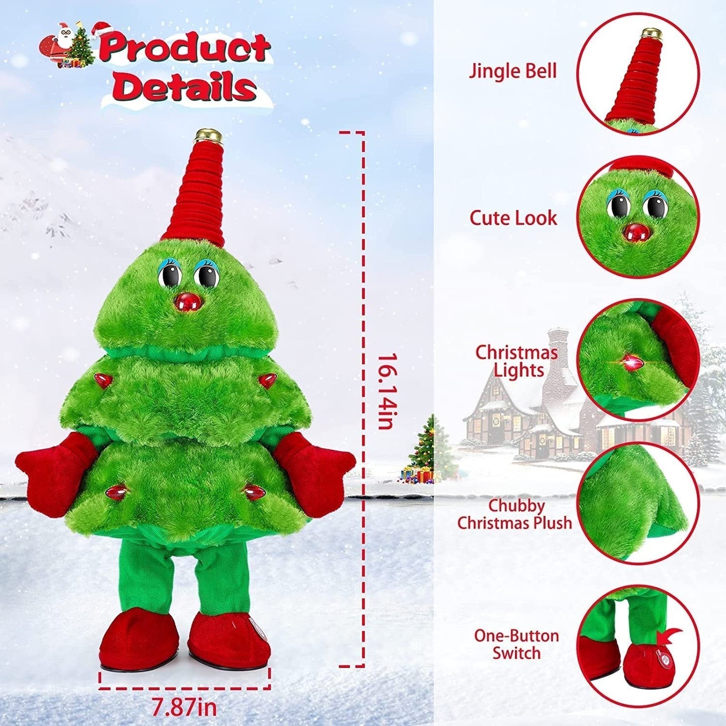 🎅Early Xmas Sales - 50% OFF🎄🎵Singing & Dancing Christmas Tree Toy🎸🎷