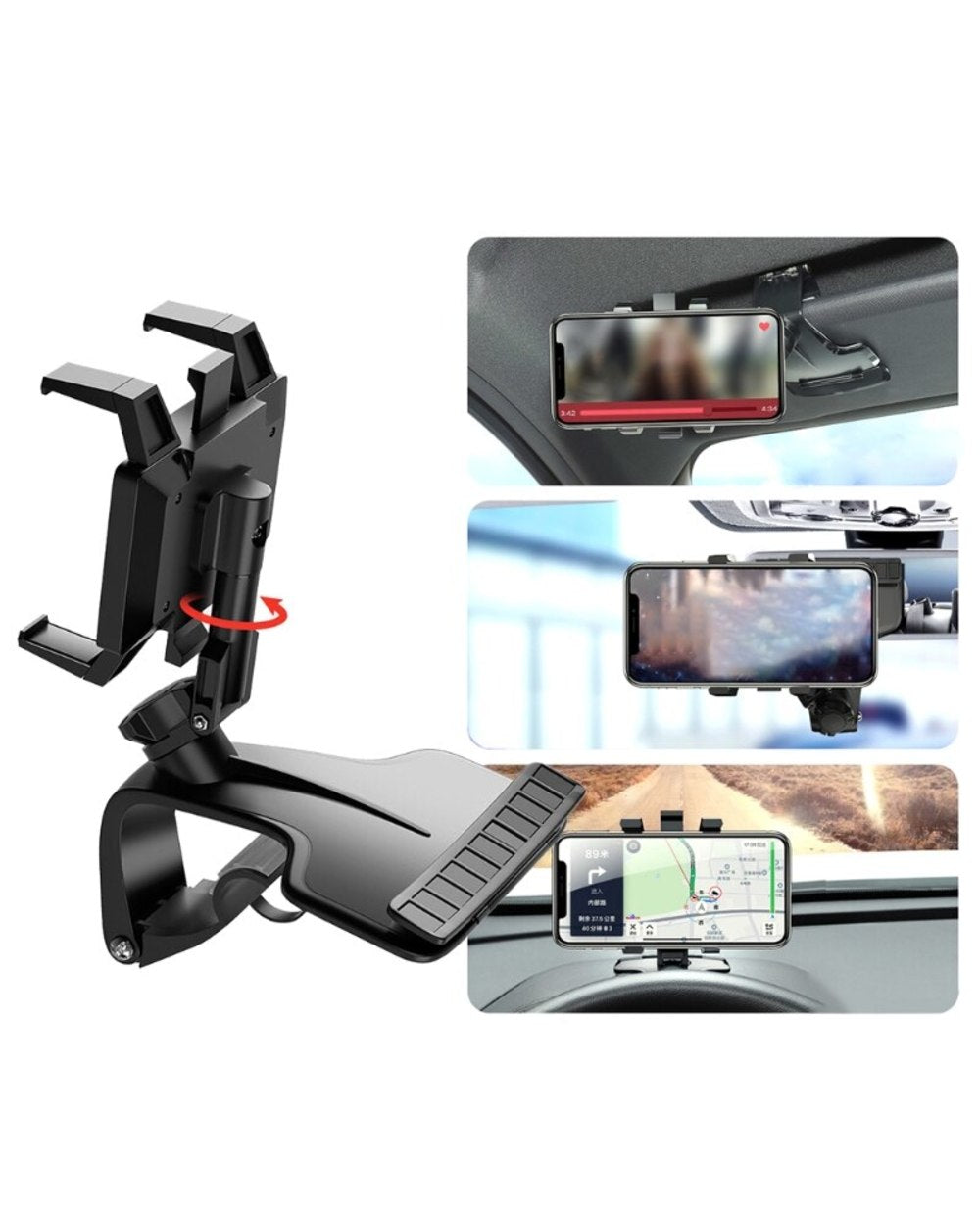 1200 Degree Rotation Universal Car Dashboard Phone Holder