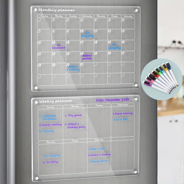 💥Limited time 50% off🔥Magnetic Schedule Planner For Fridge【Permanently Reusable】