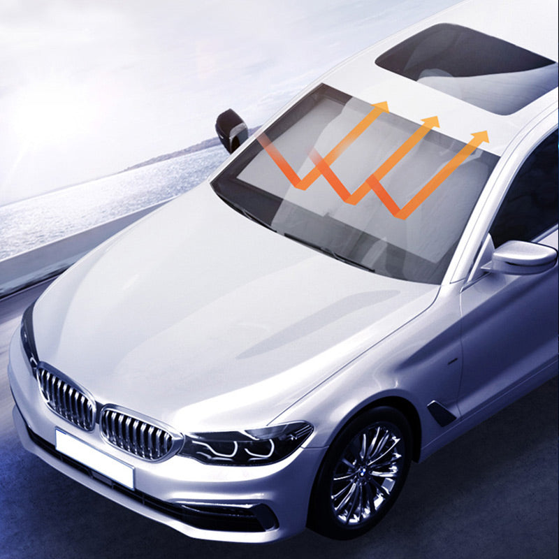 Universal Retractable Sunshade for Car Front Windshields