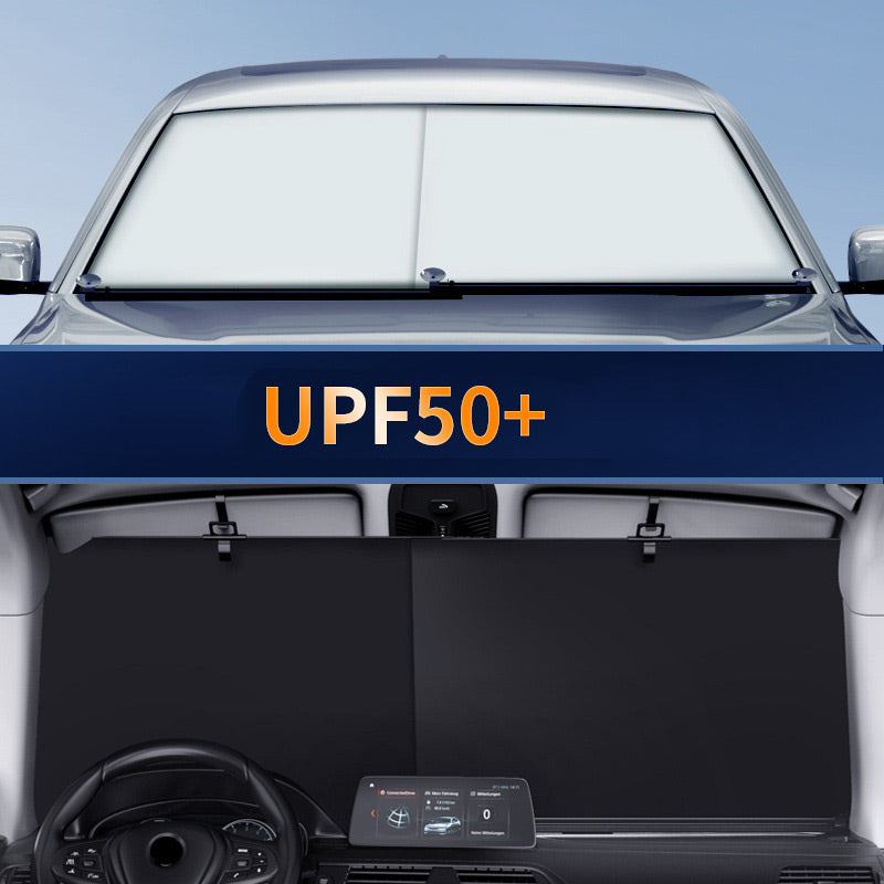 Universal Retractable Sunshade for Car Front Windshields