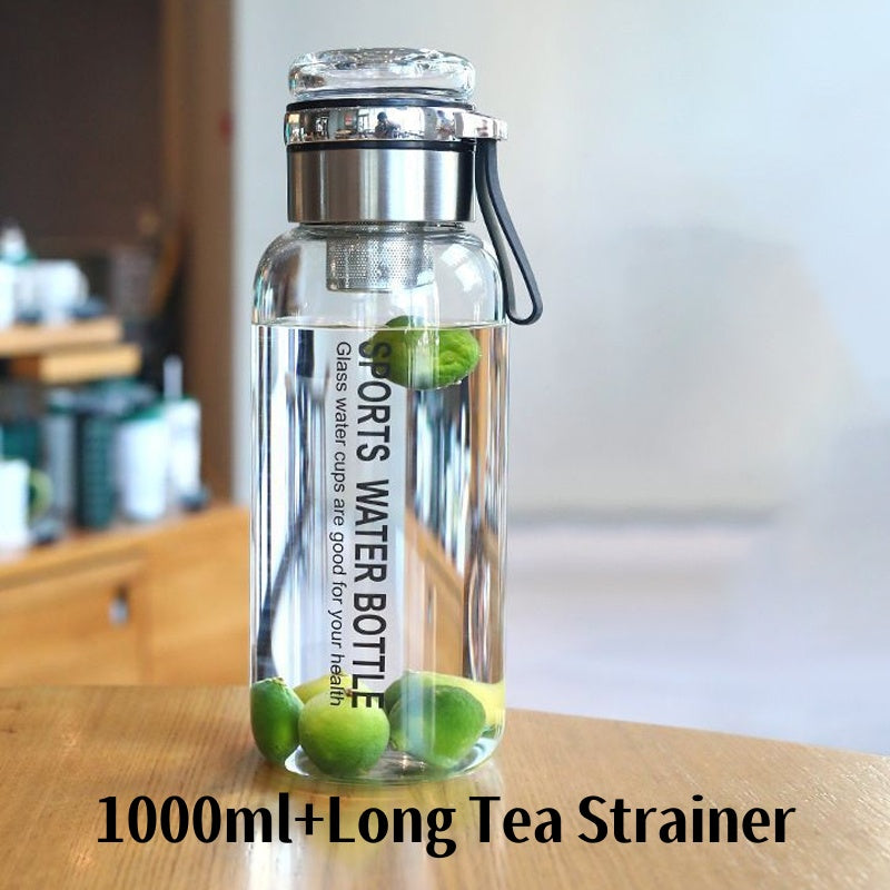 Large Capacity Portable Glass Water Bottles