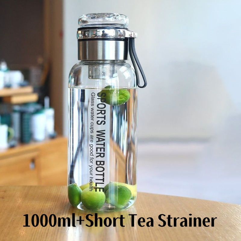 Large Capacity Portable Glass Water Bottles