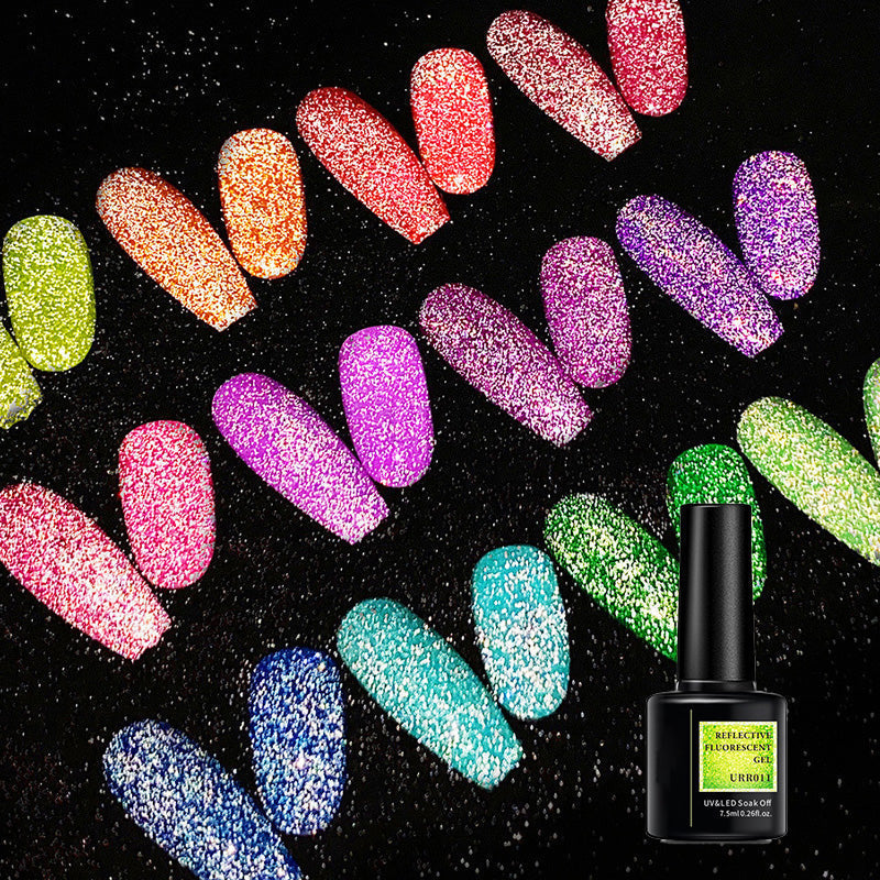 🎁Limited time 50% OFF⏳Shiny Reflective Fluorescent Gel Nail Polish