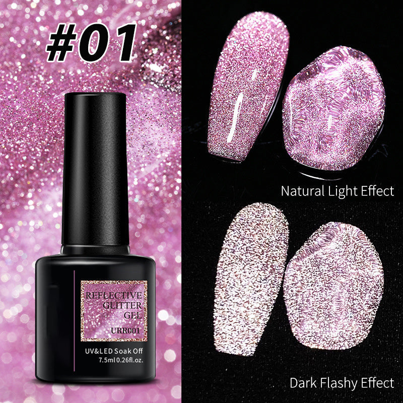 🎁Limited time 50% OFF⏳Shiny Reflective Fluorescent Gel Nail Polish