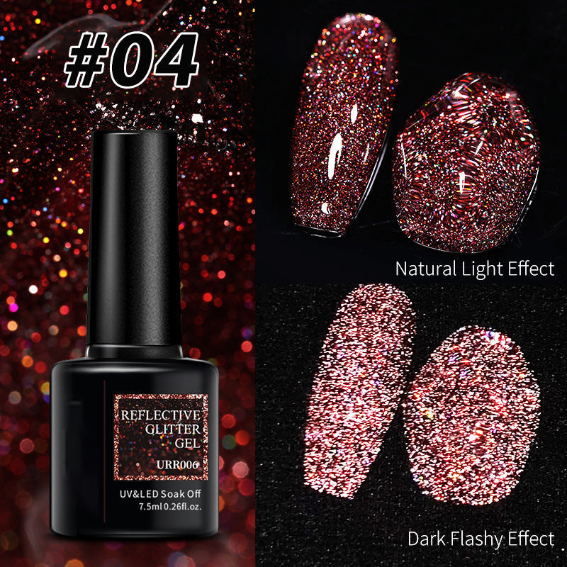 🎁Limited time 50% OFF⏳Shiny Reflective Fluorescent Gel Nail Polish