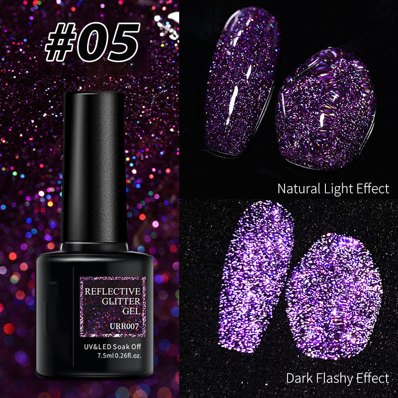 🎁Limited time 50% OFF⏳Shiny Reflective Fluorescent Gel Nail Polish