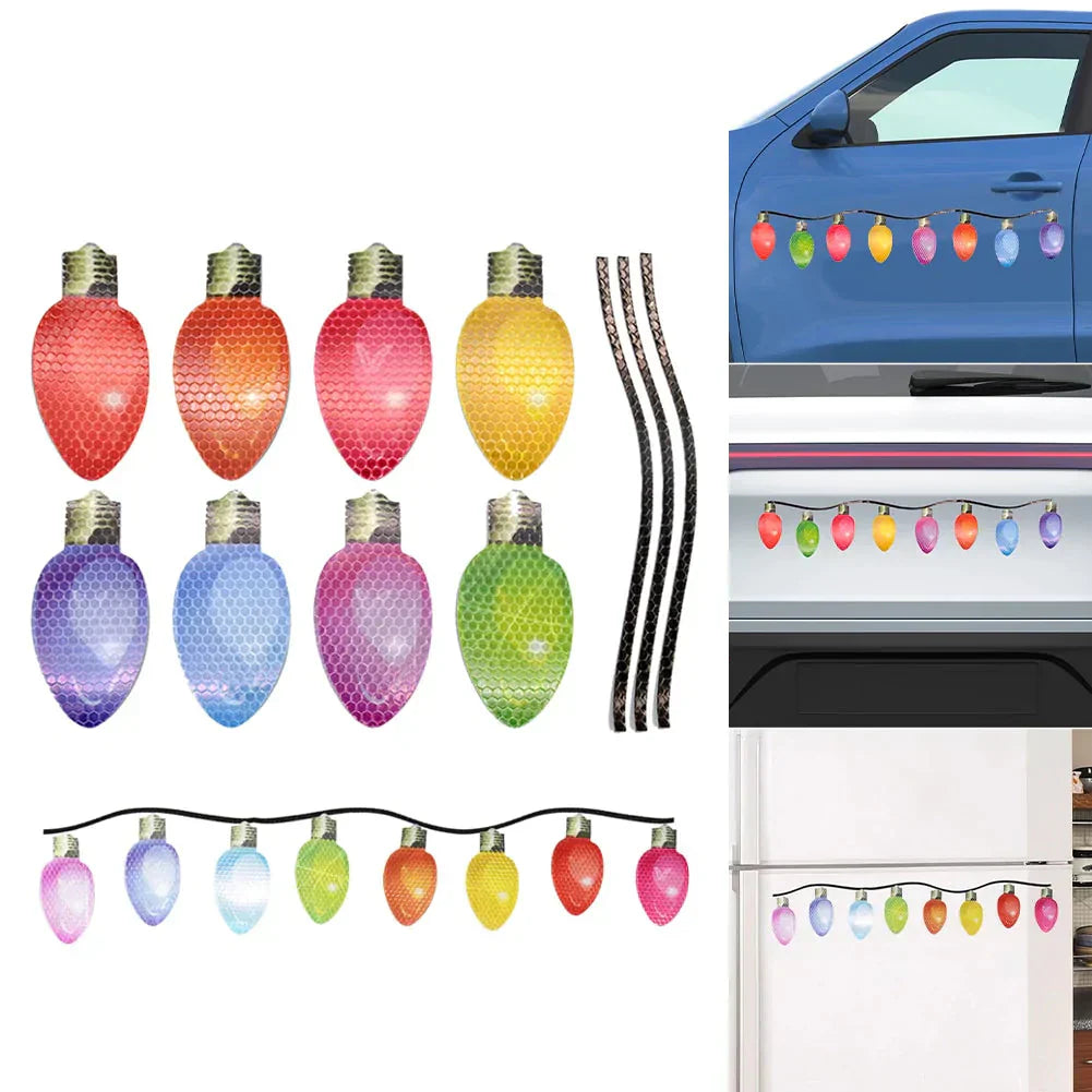 🔥🎅Xmas Sales - 50% OFF🎄🔥Reflective Light Bulb Magnet Decorations