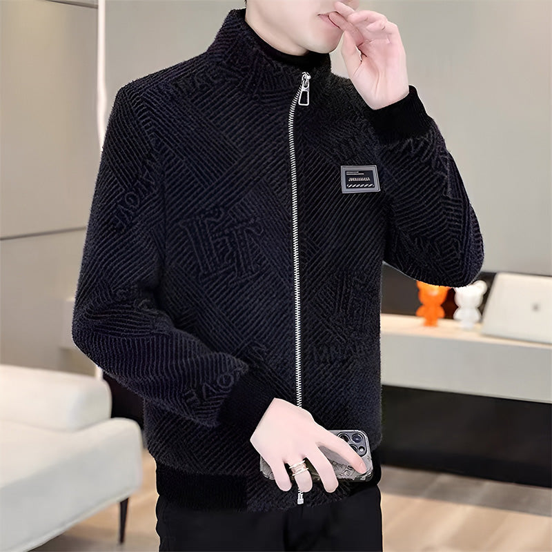 Men's Fashionable Warm and Casual Stand-up Collar Jacket