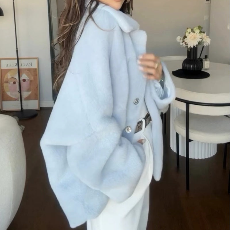 🔥Women's Loose Plush Lapel Winter Coat