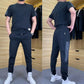 🍃Conjunto de 2 piezas de manga corta y pantalón de chándal de alta elasticidad para hombre