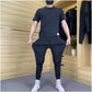 🍃Conjunto de 2 piezas de manga corta y pantalón de chándal de alta elasticidad para hombre