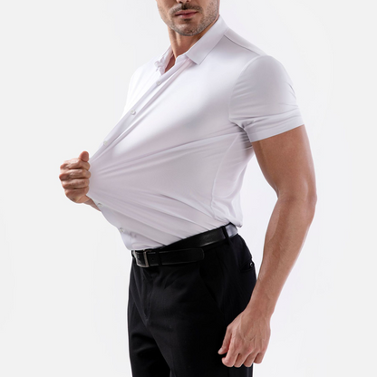 🌴Verano Specials❄️Camisas de Manga Corta para Hombre con Elasticidad en 4 Direcciones